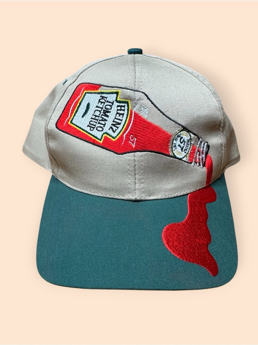 Vintage 1990s Heinz Ketchup SnapBack Hat Vtg 90s Pittsburgh